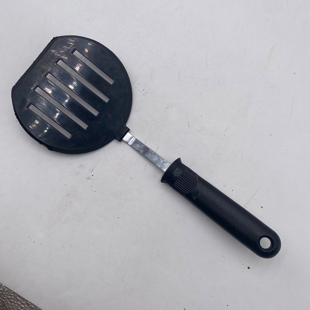 EKCO Black Nylon Slotted Turner Spatula Stainless Steel Handle 11.5" Heat Safe